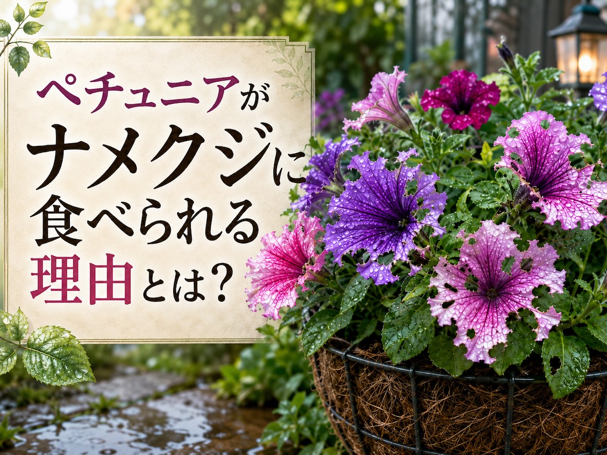 ペチュニアがナメクジに食べられる理由とは？ 匂いで選ぶ習性と、庭でできる予防策