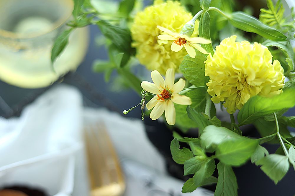 マリーゴールドのアレンジ