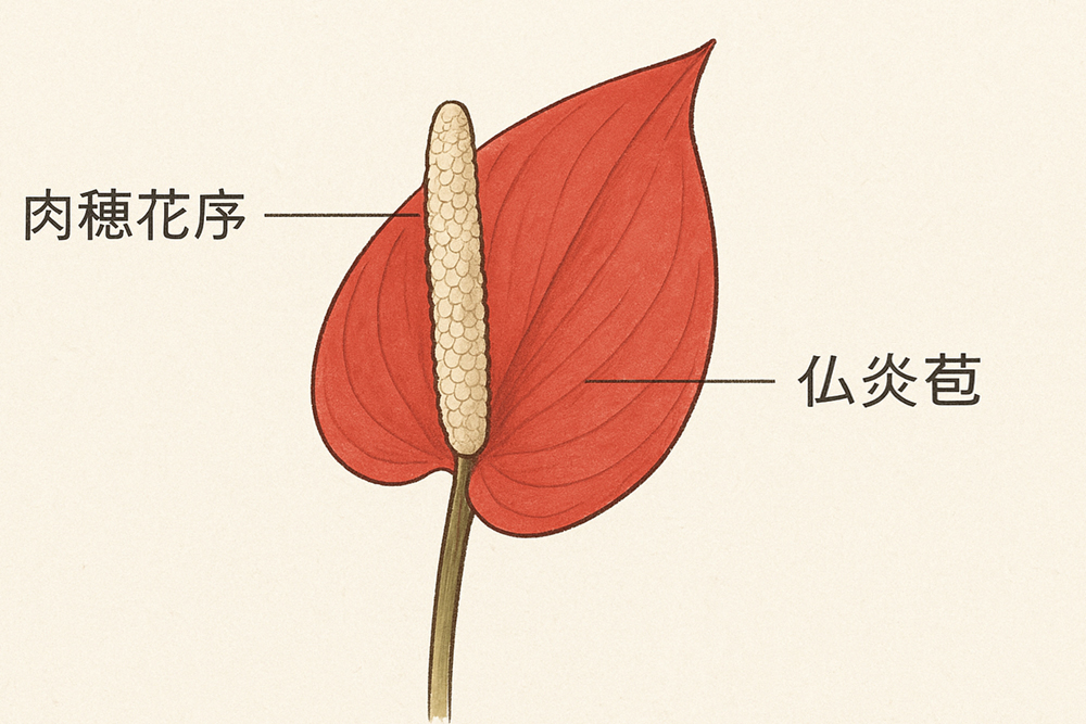 アロイドの花解説図