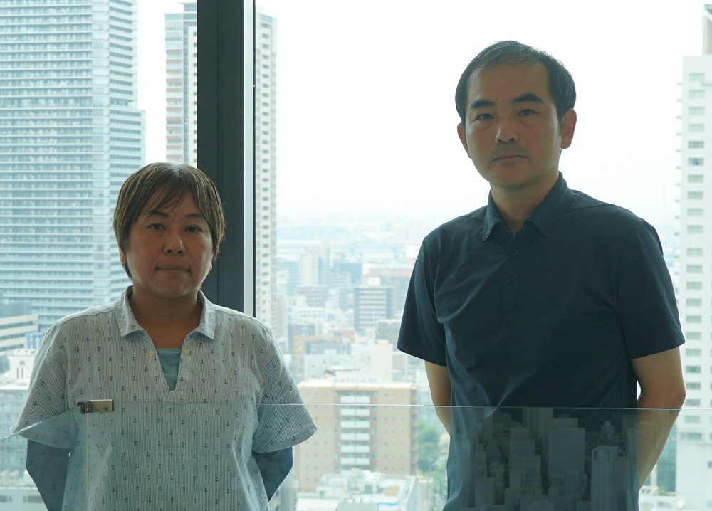 左からUR西日本支社の桑波田さん、うめきた都市再生事務所の岡田さん。