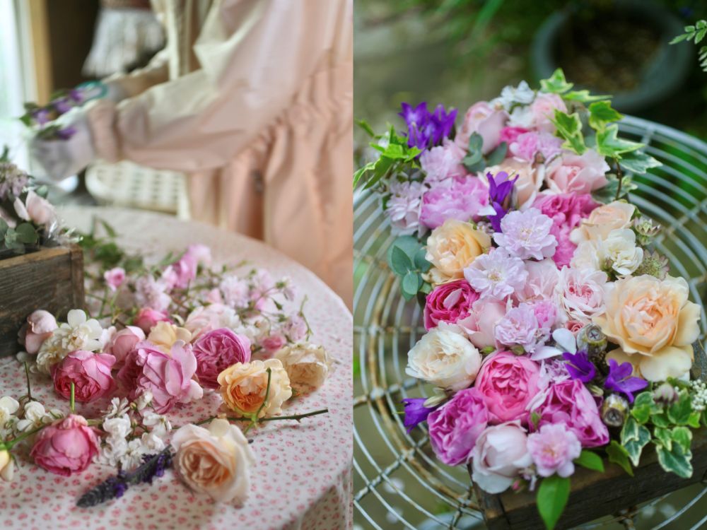 バラのアレンジ