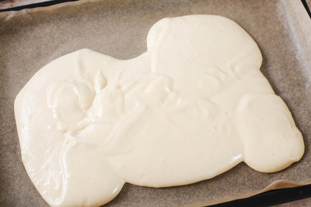 天板に流しいれる