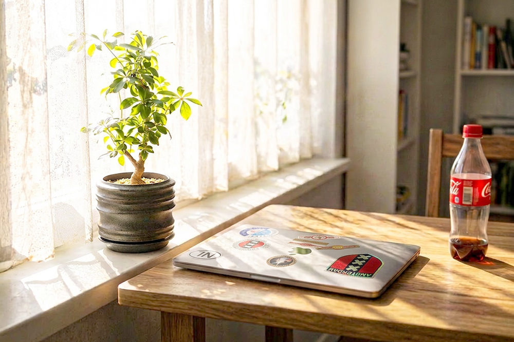 窓際のシェフレラ