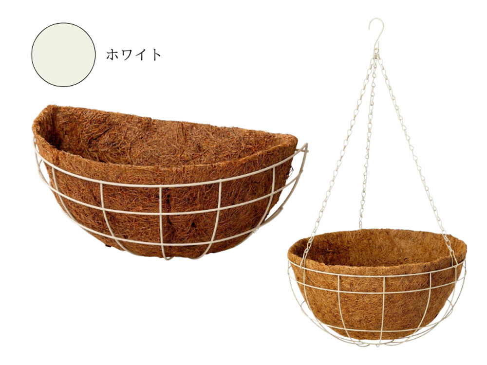 草花の色彩を明るく引き立てるホワイト。