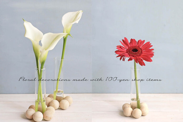 倒れない一輪挿しで花を飾ろう! 100均の試験管×木製球体で作る裏技アイデア
